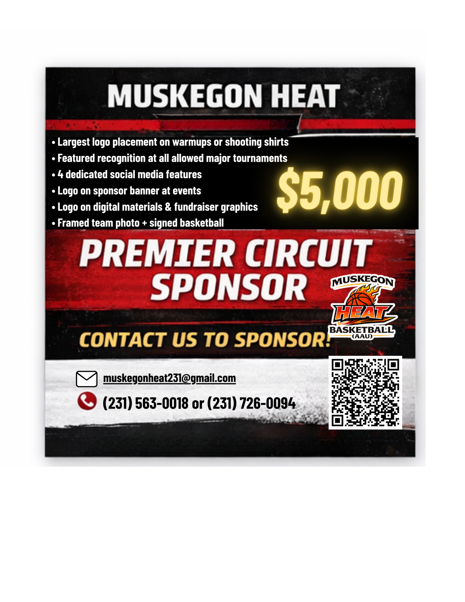 Muskegon Heat AAU 2026 Season Sponsorship & Support