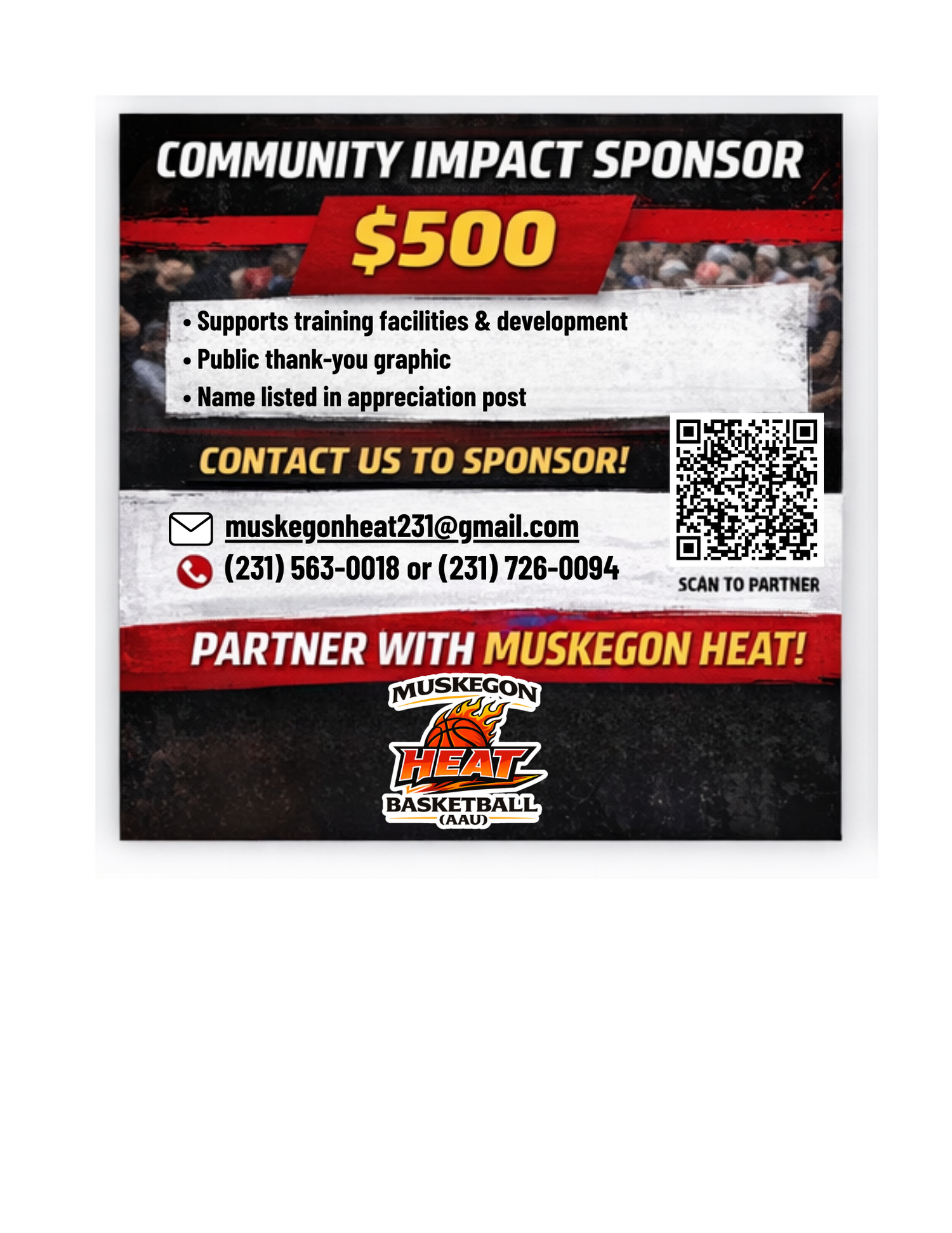 Muskegon Heat AAU 2026 Season Sponsorship & Support